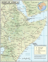 Map Horn Of Africa English with embossed