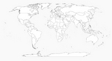 Blank world map