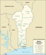 Map of Benin