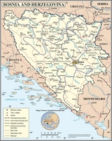 Map of Bosnia and Herzegovina