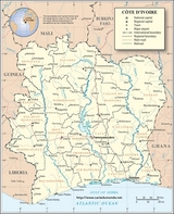 Map of Ivory Coast