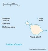 Map of Heard Island and McDonald Islands