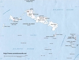 Map of Turkey and Caicos Islands