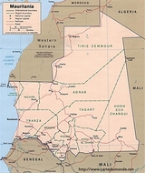 Map of Mauritania