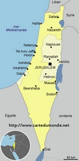 Map of Palestinian Authority
