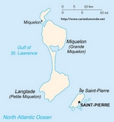 Map of Saint Pierre and Miquelon