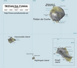 Map of St. Helena Ascension and Tristan da Cunha